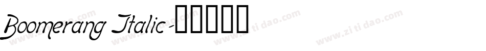 Boomerang Italic字体转换